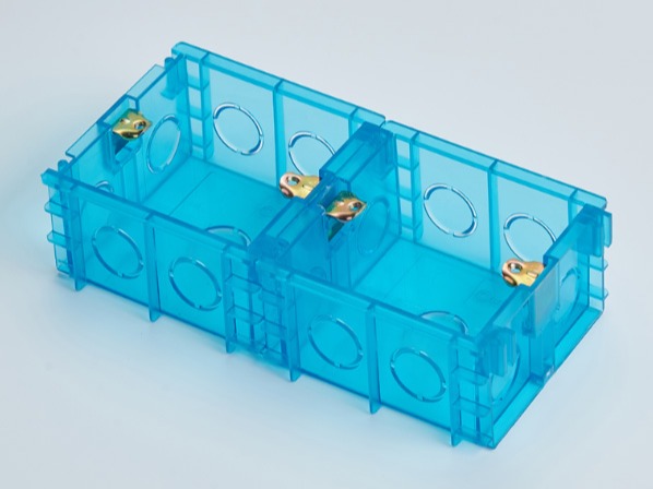 PVC红蓝透明86无缝式接线底盒 PVC红蓝透明86无缝式接线底盒