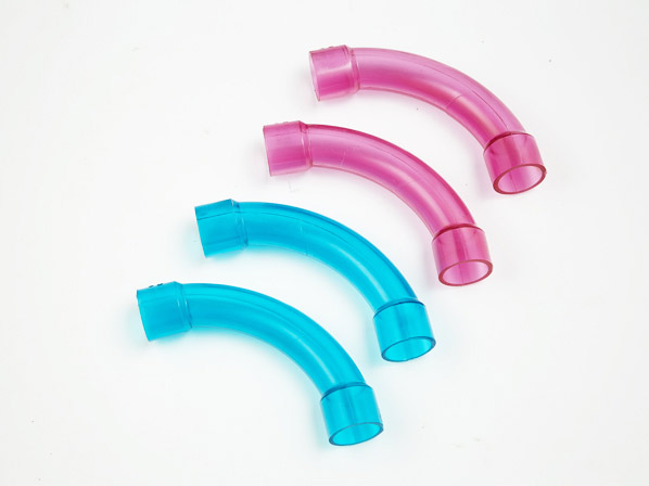 pvc90度上墙弯(新) 材通透明线管上墙弯